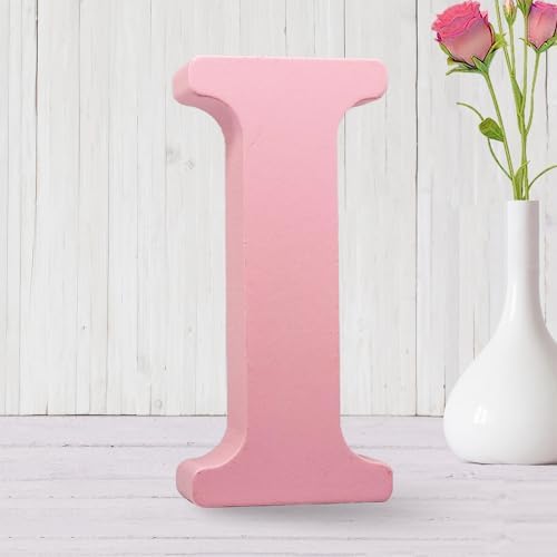 AOCEAN 6 Inch Pink Wood Letters Unfinished Wooden Letters by AOCEAN