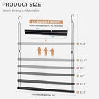 STORAGE MANIAC Hanging Closet Rod, Adjustable Width and Height Closet Hanging - Image 2