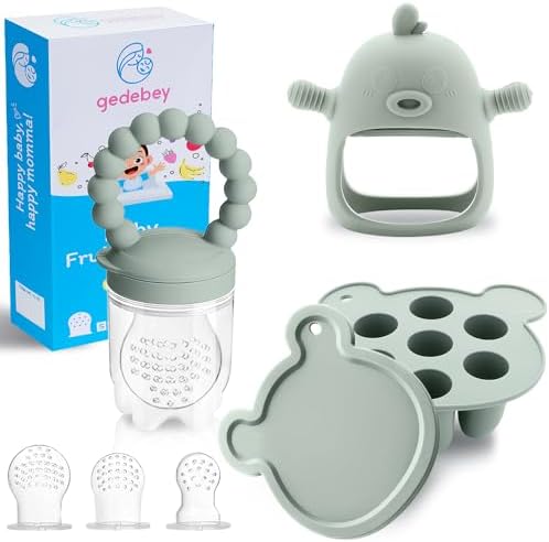 3-in-1 Baby Food & Fruit Feeder Set – Breastmilk Popsicle Mold by Gedebey