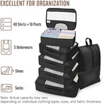 Veken 10 Set Packing Cubes for Travel Essentials, Anti-Wrinkle Buckled Suitcase - Image 5
