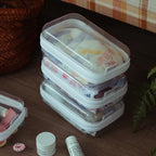 CoiiJoii Zippered Pouch Hard, Stackable Storage Bins, Portable Clear Bin Zipper by CoiiJoii