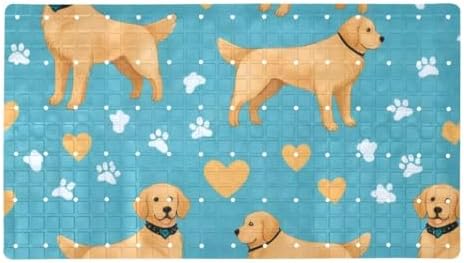Bathtub Mat Non Slip 26.8x15.1In, Dogs Bath Mat by Anna+Cowper
