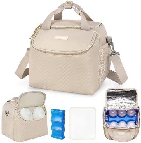Wearable Breast Pump Bag, Breastmilk Cooler Travel Bag Compatible by ZIOZERTT