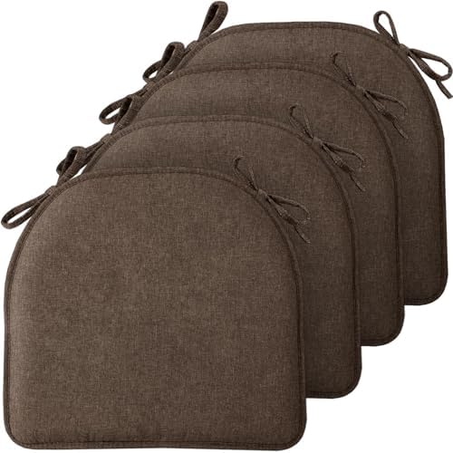 TushGuard Chair Cushions, 4 Pack Memory Foam Chair Pads by TushGuardSeatCushonsPillows