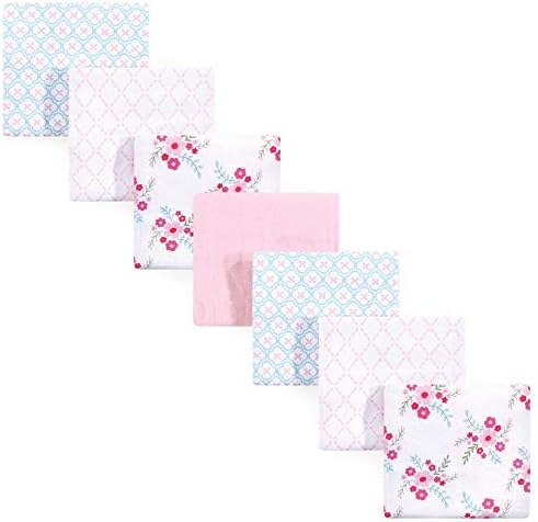 Luvable Friends Unisex Baby Cotton Flannel Receiving Blankets, Floral 7-Pack by Luvable+Friends