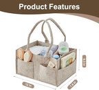 Upgraded Baby Diaper Caddy Organizer, Portable Nursery Storage Bin - Image 5