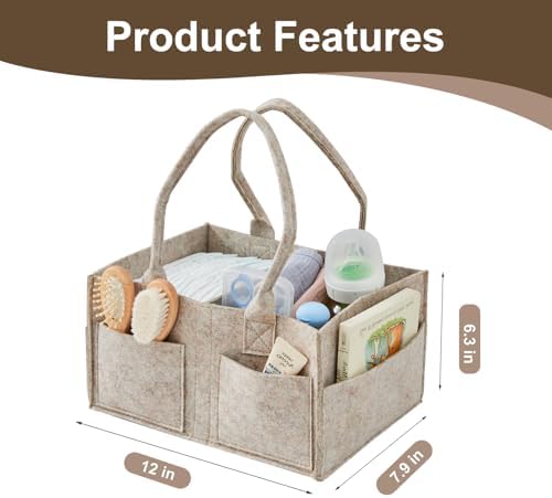 Upgraded Baby Diaper Caddy Organizer, Portable Nursery Storage Bin - Image 5