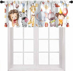 Cartoon Animals Valance Curtain Birthday Party Decor Forest Animals Gift Zebra by Unknown