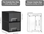 Vtopmart Black Small Stackable Storage Drawers - Image 3