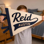 Custom Name Felt Pennant Flag, Baby Name Sign by BCXIEPU