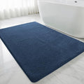 Polyester Bathroom Rug 40"x60" Navy Blue, Large Soft Bath Mat by Kildoss