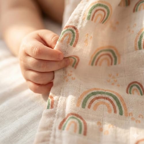 Muslin Swaddle Blankets for Newborn, Cotton Receiving Blanket - Image 4