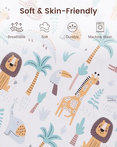 Baby Crib Sheets for Boys Girls, Toddler Bed Sheets Fitted for 52x28 Inch - Image 4
