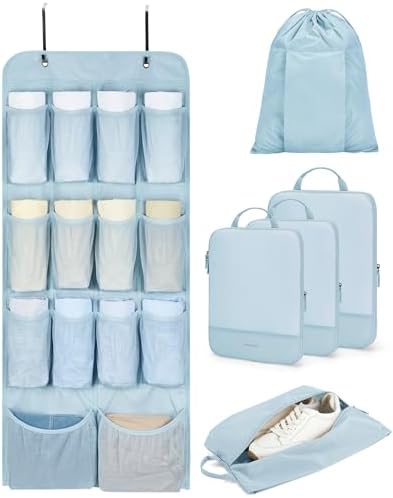 BAGSMART Hanging Compression Packing Cubes 6 Set Cruise Travel Essentials by BAGSMART