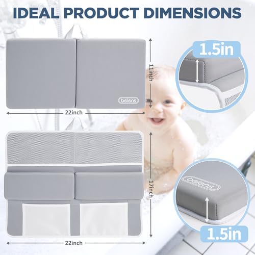 beiens Bath Kneeler and Elbow Rest Pad Set, 1.5 Inch Thick Memory Foam Mat - Image 5