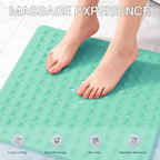 Anti-Slip Bathtub Shower Mat 21×21 Inch Turquoise Green - Image 4
