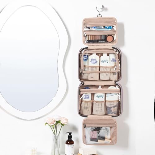 NISHEL Travel Toiletry Bag for women, Portable Hanging makeup Organizer - Image 2
