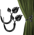 HIKMLK Leaf Shaped Curtain Tieback Holdbacks 2pcs, Handmade Metal Curtain Side by HIKMLK