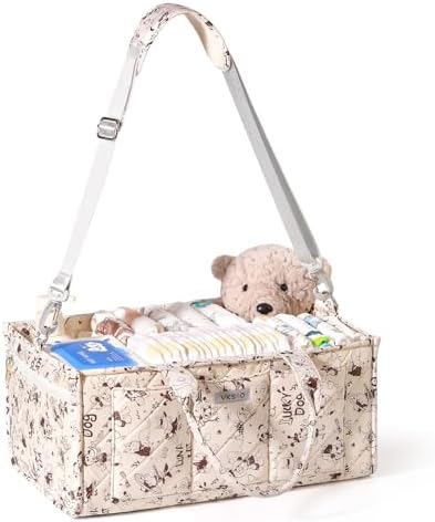 Cute Cartoon Animal Prints Baby Diaper Caddy Organizer, Diaper Bag Storage by VKSAO