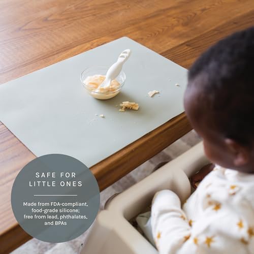 Yeah Baby Goods Silicone Toddler Placemat, Desert Sage - Image 2