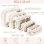 YOPCDJ 5PCS Diaper Bag Organizer Pouch Set, TSA Approved Toiletry Bag，Clear - Image 2