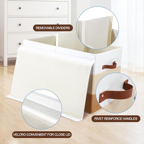 Large Toy Storage Box Chest for Kids, Sturdy Toy Box Bin Baskets - Image 3