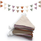 Oudain 2 Pcs Pennant Banner Flags Nursery Garland Triangle, Rich Color by Oudain