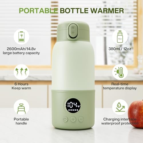 Portable Bottle Warmer for Travel, Fast Heating Baby Bottle Warmer - Image 3