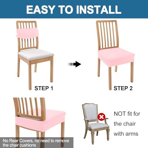Smiry Waterproof Seat Covers for Dining Room Chairs - Image 5