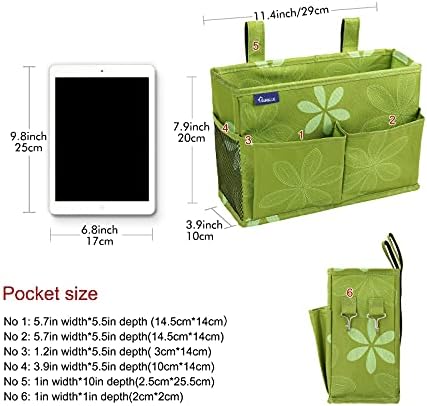Surblue Bedside Caddy Hanging Bed Organizer Storage Bag Pocket - Image 5