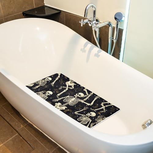 Bathtub Mat Non Slip 26.8x15.1In, Skeletons Dance Bath Mat - Image 5
