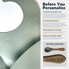 Personalized Silicone Bib and Spoon Set - Image 2
