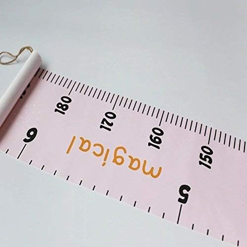 Kids Growth Chart, Wood Frame Fabric Canvas Height Measurement Ruler from Baby - Image 7