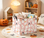Rectangular Halloween Basket for Boys and Girls Kids Trick or Treat Pumpkin - Image 3