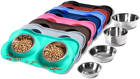 Hubulk Pet Dog Bowls 2 Stainless Steel Dog Bowl by Hubulk