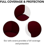 PureFit Super Stretch Chair Covers Fleece Couch Covers - Image 3
