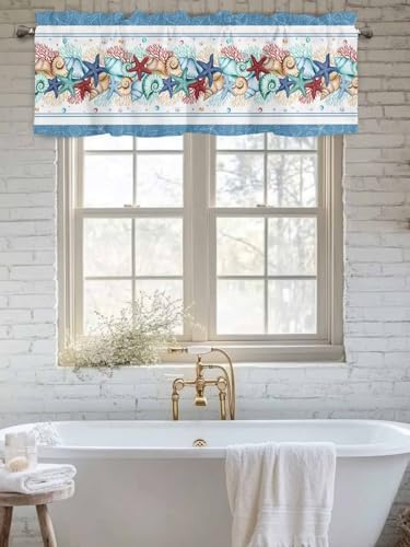 Vandarllin Coastal Beach Kitchen Curtains Valances - Image 6
