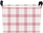 Pink Plaid Waterproof Multipurpose Foldable Storage Cift Basket - Image 4