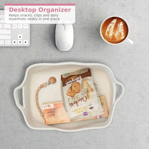 XUANGUO Medium Woven Cotton Rope Storage Basket - Image 4