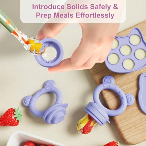 Baby Breastmilk Popsicle Molds & Baby Fruit Feeder, Infant Food Freezer Tray - Image 5