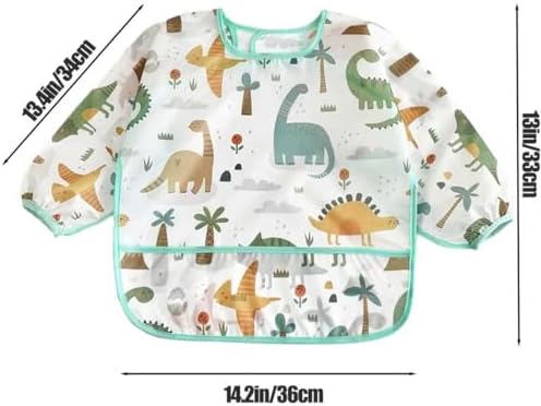 PandaEar 5 Pack Baby Long Sleeve Bibs| Waterproof Full Sleeve Bib - Image 3