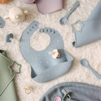 Moonkie Silicone Baby Bibs Set of 2, Waterproof Feeding Bibs - Image 4