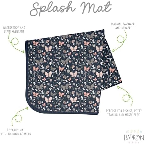 BapronBaby Butterfly Garden Waterproof Splash Mat Catch All Floor Cover - Image 4