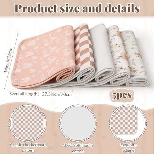 Hahafelt 5 Pcs Waterproof Changing Pad Liner - Image 2