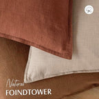 Foindtower Decorative Linen Lumbar Throw Pillow Covers 12x20 Rust Orange - Image 4