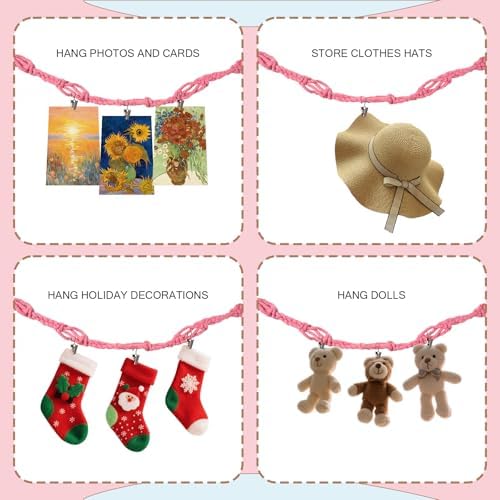 CERETIA 80" Stuffed Animal Organizer Chain, Wall Corner Storage - Image 7
