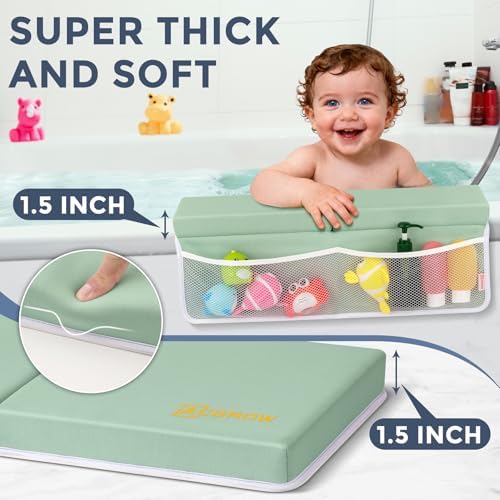Bath Kneeler and Elbow Rest Pad Set, 1.5” Thick Bathtub Kneeling Mat - Image 3