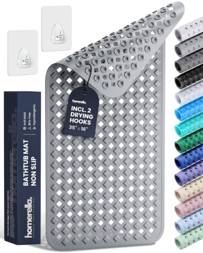 homerella Bathtub Mat Non Slip 35x16 Shower Mat Non Slip Anti Mold BPA Free by Homerella