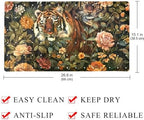 Shower Mat Non Slip 26.8 x 15.1 Inches, Flower Tigers Bathtub Mat Shower Stall - Image 4