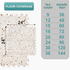 Sorbus Wood Grain Floor Tiles Foam Mat EVA Interlocking Mats Tile 3/8-Inch - Image 2